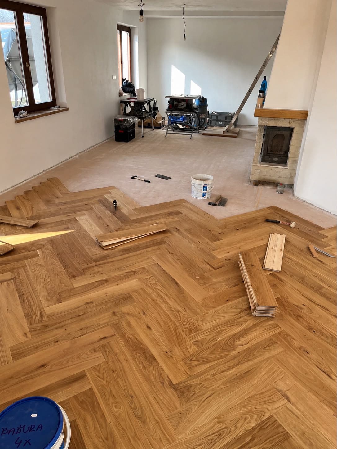 Dubové parkety – rybinový vzor